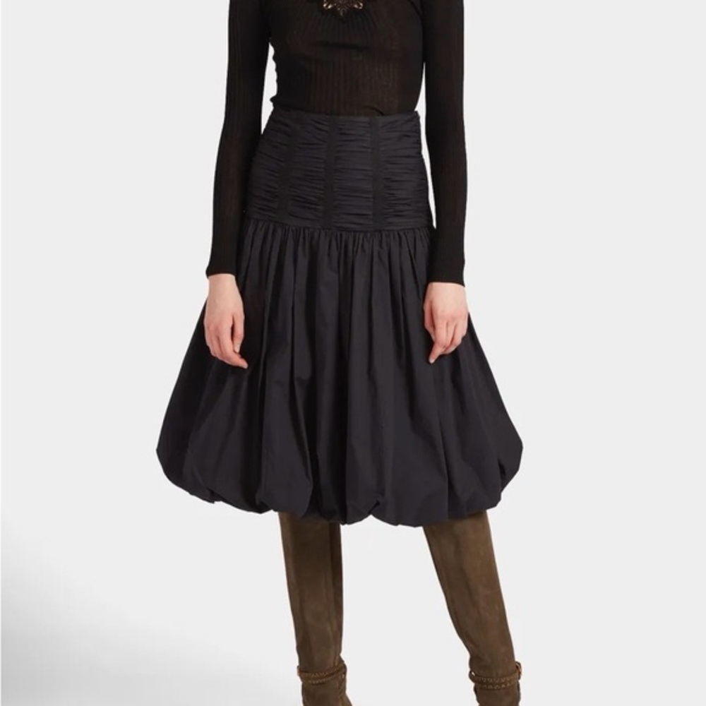 Ulla Johnson Black Rosaline A-Line Skirt BNWT sz 4 - Picture 2 of 6